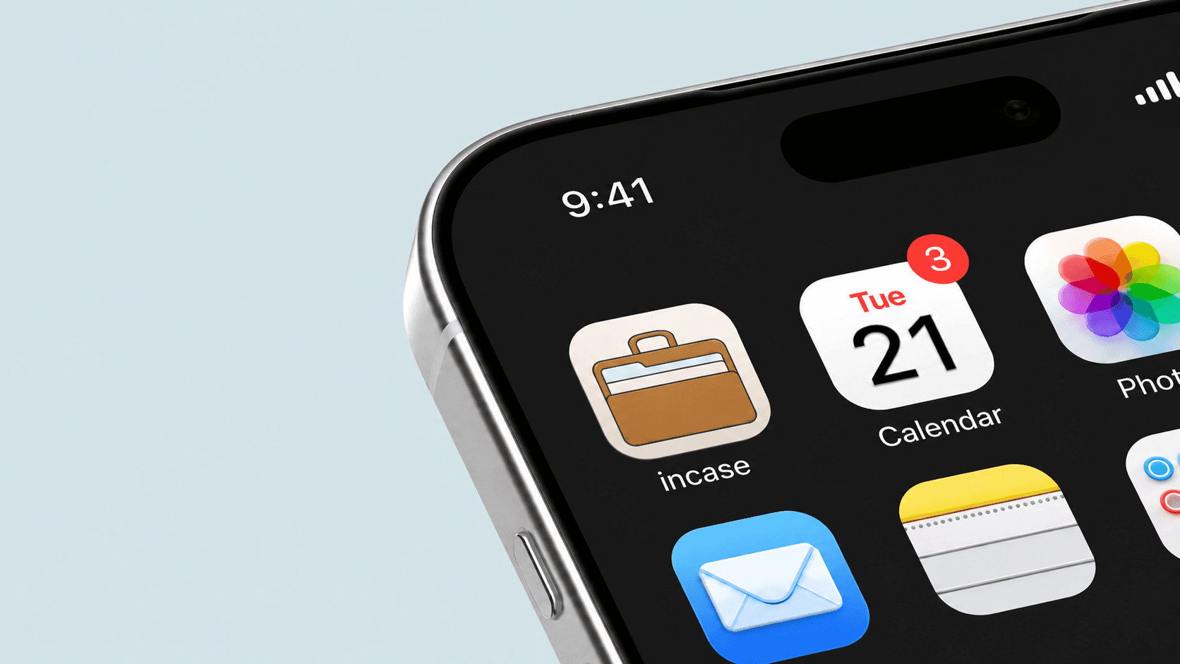 The Incase app icon on an iPhone home screen