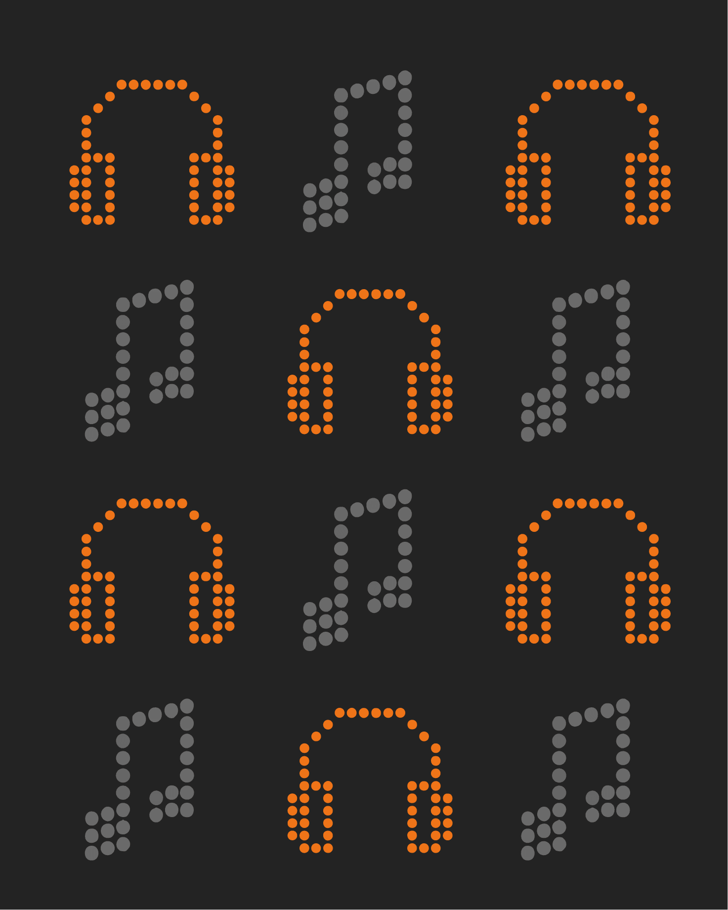 Headphones and music note pattern